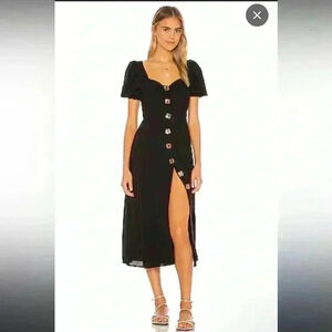 House Of Harlow 1960 x REVOLVE Roman Midi Dress in Noir Black - XS